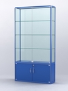 Витрина "АЛПРО" №2-300-2 (задняя стенка - стекло), Синий