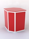 Прилавок из профиля угловой шестигранный №1 (без дверок), Красный + Белый