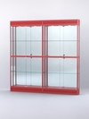 Витрина "АЛПРО" №3-2м-200-3 (задняя стенка - зеркало) , Красный