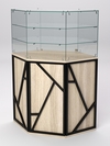 Торговый прилавок со стеклянной надставкой серии РОК №18, Дуб Сонома