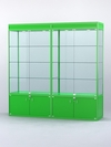 Витрина "АЛПРО" №1-2м-500-2 (задняя стенка - стекло), Зеленый