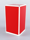 Прилавок из профиля "Стаканчик" №1  (с дверкой), Красный + Белый