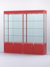 Витрина "АЛПРО" №1-2м-500-2 (задняя стенка - стекло), Красный