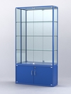 Витрина "АЛПРО" №2-300-3 (задняя стенка - зеркало) , Синий