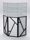 Торговый прилавок со стеклянной надставкой серии РОК №18, Серый