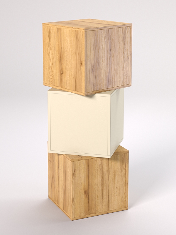 Комплект демонстрационных кубов №1 Крем Вайс и Дуб Золотистый