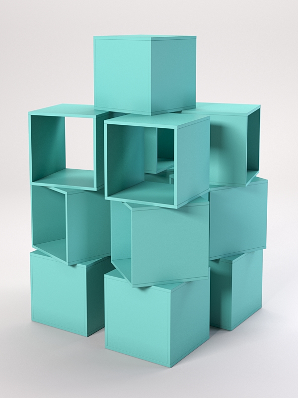 Комплект демонстрационных кубов №2 Тиффани Аква