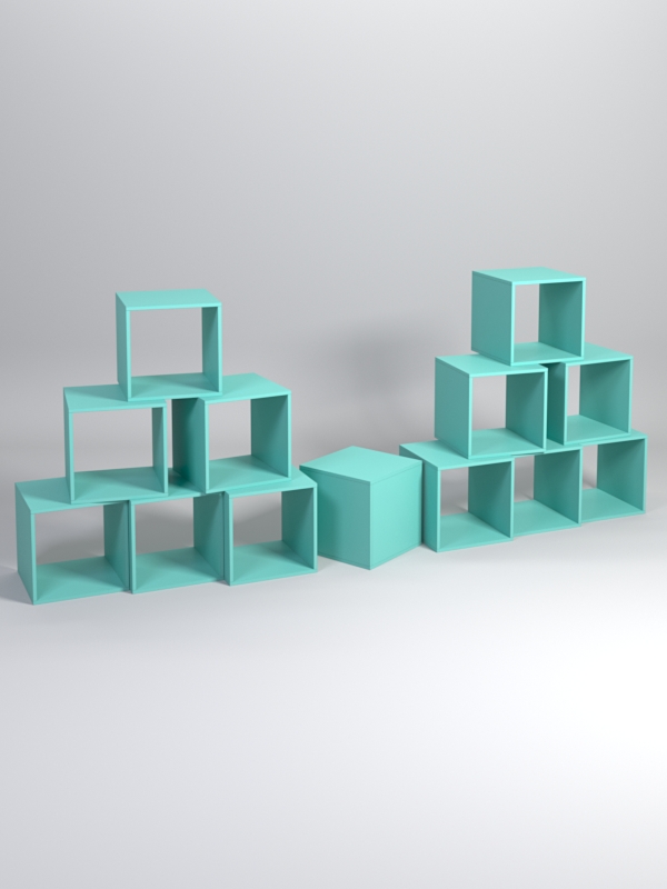 Комплект демонстрационных кубов №5 Тиффани Аква