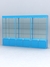 Витрина "АЛПРО" №1-3м-500-2 (задняя стенка - стекло)  Голубой