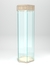 Витрина "ИСТРА" настольная шестигранная №10-1 с фризом (закрытая, задние стенки - стекло)  Дуб Сонома