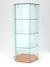 Витрина "ИСТРА" настольная шестигранная №5 (закрытая, задние стенки - стекло)  Вишня