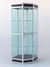 Витрина "УГЛОВАЯ" №7 (закрытая, задняя стенка - стекло) метровая Дуб Сорано черно-коричневый H1137 ST11