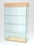 Витрина "ИСТРА" настольная №22-1 с фризом (закрытая, задняя стенка - стекло)  Бук Бавария