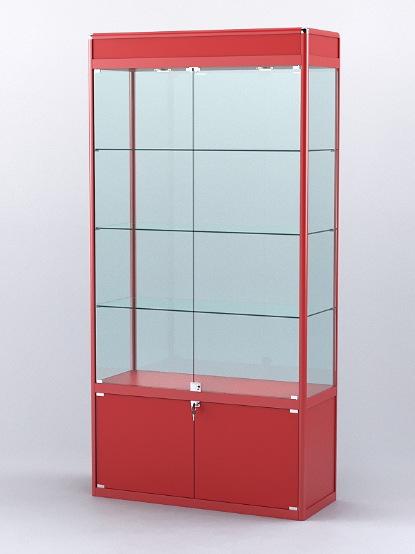 Витрина "АЛПРО" №1-400-2 (задняя стенка - стекло)  Красный