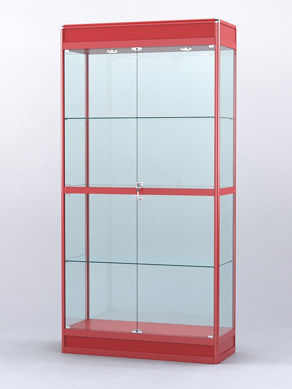 Витрина "АЛПРО" №3-400-2 (задняя стенка - стекло) Красный