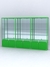 Витрина "АЛПРО" №2-3м-400-3 (задняя стенка - зеркало)  Зеленый