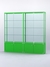 Витрина "АЛПРО" №2-2м-300-2 (задняя стенка - стекло)  Зеленый