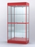 Витрина "АЛПРО" №3-500-3 (задняя стенка - зеркало)  Красный