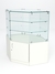Витрина стеклянная "ИСТРА" островная №207 (без дверки, фасад - стекло) Белый