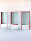 Комплект витрин и шкафов-накопителей с зеркалом №3, Белый + Солнечный цвет