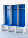 Комплект шкафов для раздевалок "СПОРТ" №1, Белый + Делфт голубой
