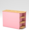 Модуль кассового стола "РИВЬЕРА" №4 левосторонний, Фламинго розовый и Дуб Золотистый