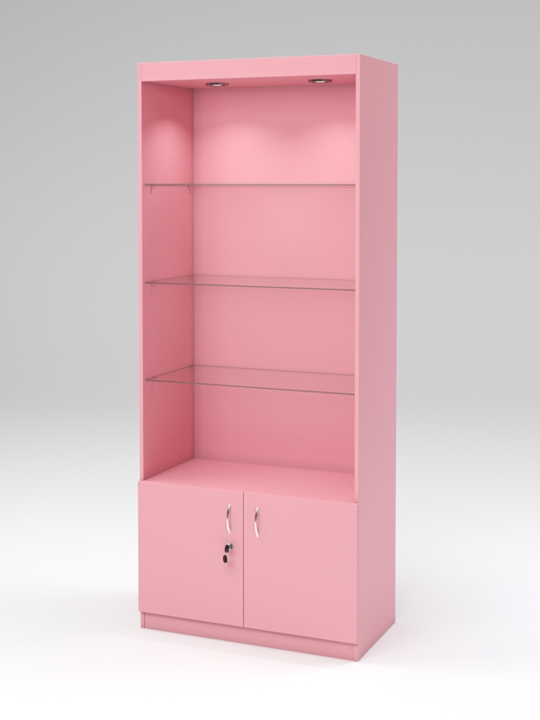 Стеллаж "АФРОДИТА" №1-4 (задняя стенка - ДВП) Фламинго розовый