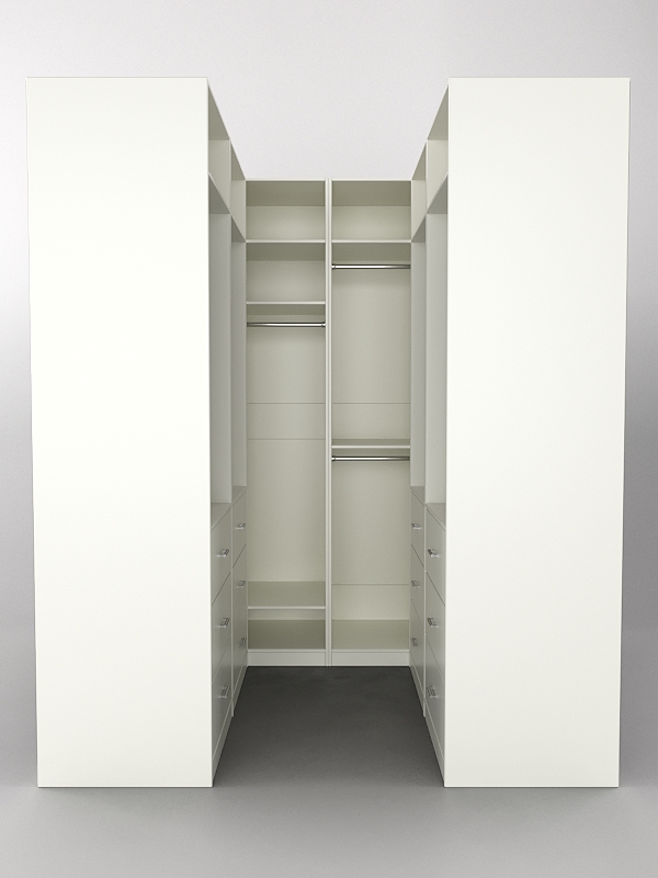 Комплект гардеробных шкафов "Комфорт" №1 Белый