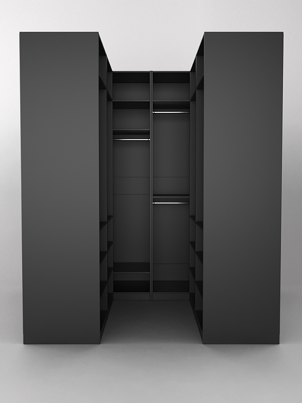Комплект гардеробных шкафов "Комфорт" №2 Черный
