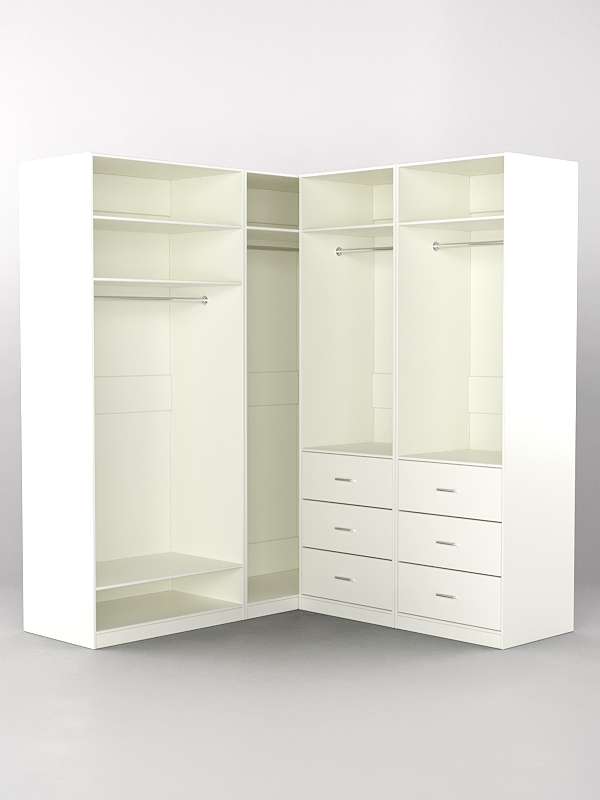 Комплект гардеробных шкафов "Комфорт" №7 Белый