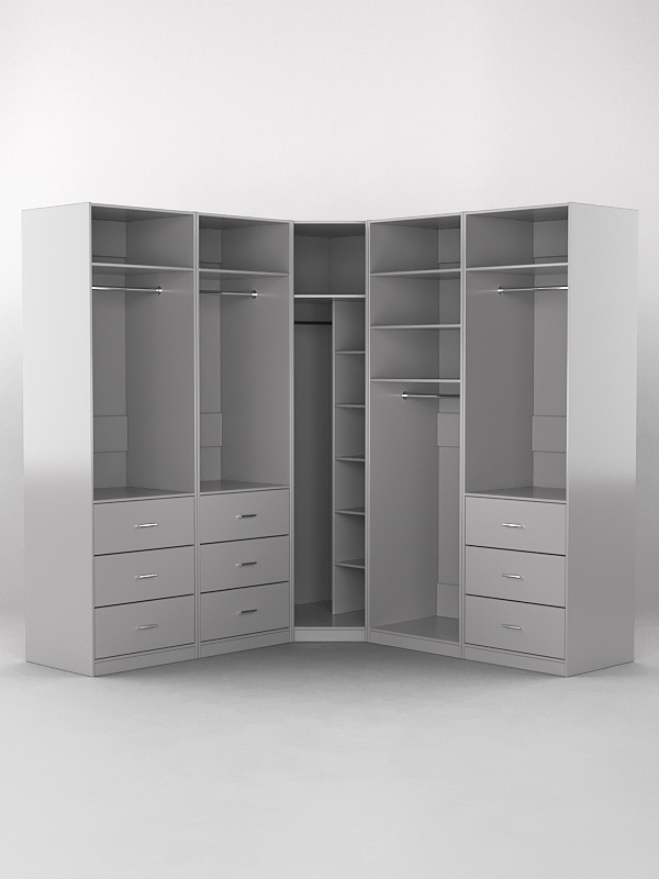 Комплект гардеробных шкафов "Комфорт" №11 Серый