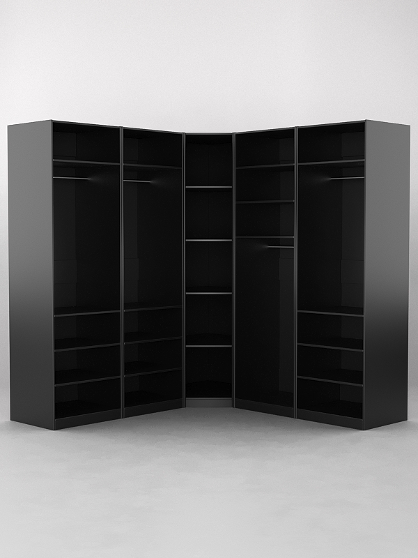 Комплект гардеробных шкафов "Комфорт" №14 Черный