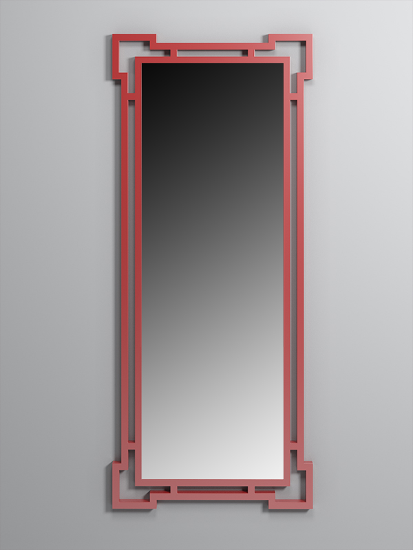 Зеркало настенное Стронг №4 1600х600мм в стиле ЛОФТ Красный