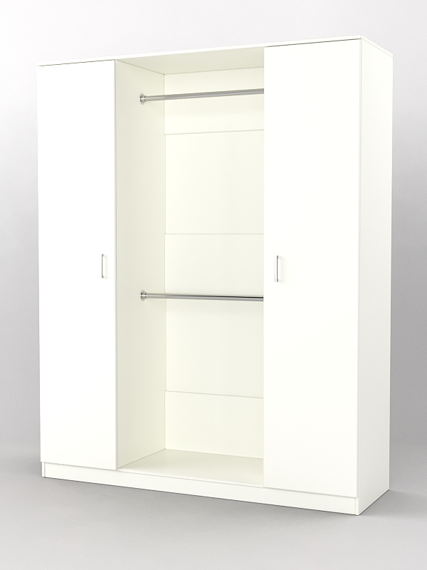 Шкаф гардеробный №1 с дверьми Белый