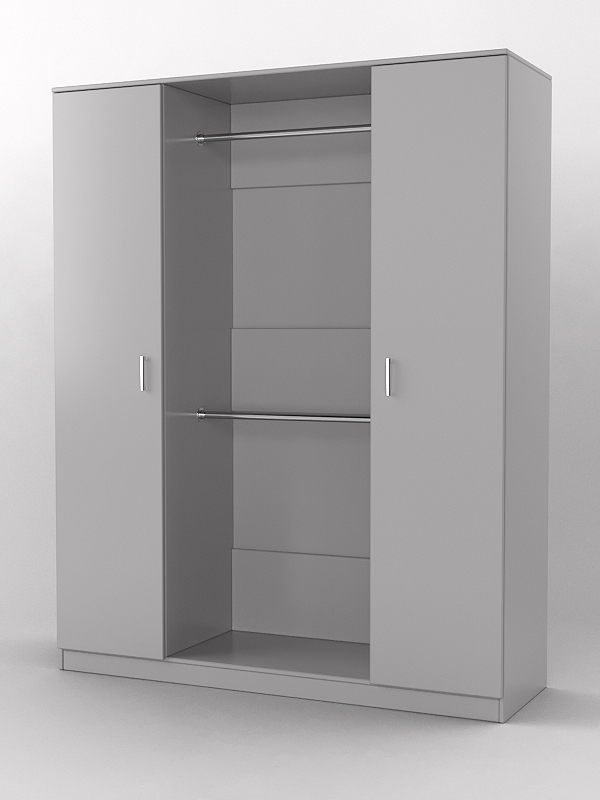 Шкаф гардеробный №1 с дверьми Серый