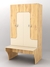 Комплект шкафов для раздевалок со скамейкой "ТРЕНЕР" №1 Дуб Золотистый и Крем Вайс U1148-U2236