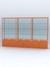 Витрина "АЛПРО" №2-3м-400-2 (задняя стенка - стекло) Оранжевый