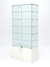 Витрина стеклянная "ИСТРА" №505 (с дверками, задняя стенка - стекло)  Белый