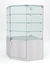 Витрина стеклянная "ИСТРА" островная №302 (с дверкой, фасад - стекло) Ясень Анкор U31104