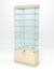 Витрина стеклянная "ИСТРА" №32 (с дверками, задняя стенка - зеркало)  Крем Вайс