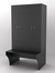 Комплект шкафов для раздевалок со скамейкой "ТРЕНЕР" №1 Черный