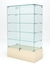 Витрина стеклянная "ИСТРА" островная №325 (с дверками, фасад - стекло) Крем Вайс