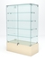 Витрина стеклянная "ИСТРА" островная №305 (с дверками, фасад - стекло) Крем Вайс