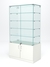 Витрина стеклянная "ИСТРА" островная №304 (с дверками, фасад - стекло) Белый