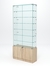 Витрина стеклянная "ИСТРА" №33 (с дверками, задняя стенка - стекло)  Дуб Сонома