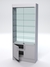 Витрина пристенная аптечная задняя стенка стекло ВПАС-210 Серый