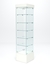 Витрина стеклянная "ИСТРА ПОДИУМ" №510-Ф (с дверкой, задняя стенка - стекло)  Белый