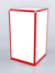 Прилавок из профиля "Стаканчик" №1  (с дверкой) Белый + Красный