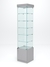 Витрина стеклянная "ИСТРА" №502 (с дверкой, задняя стенка - стекло)  Серый