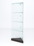 Витрина стеклянная "ИСТРА" угловая №2ХП-У трехгранная (без дверок, бока - стекло) Дуб Венге